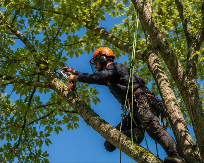 Tree surgery work in progress